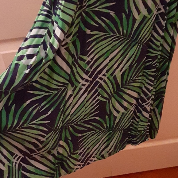 Old Navy blue and green palm dress long - Picture 3 of 9